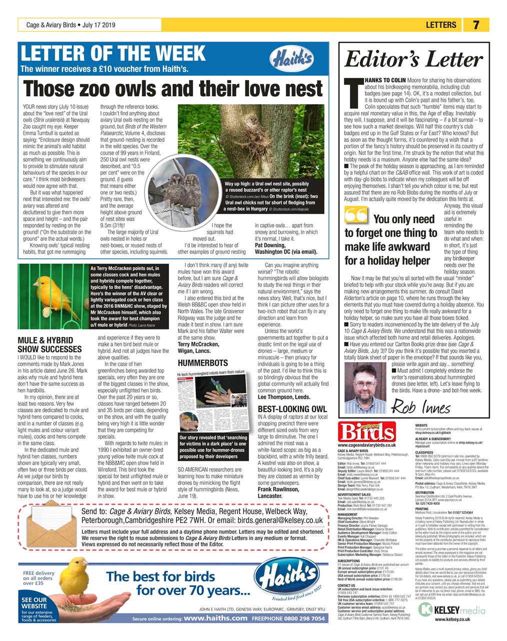 Cage & Aviary Birds Preview Pages