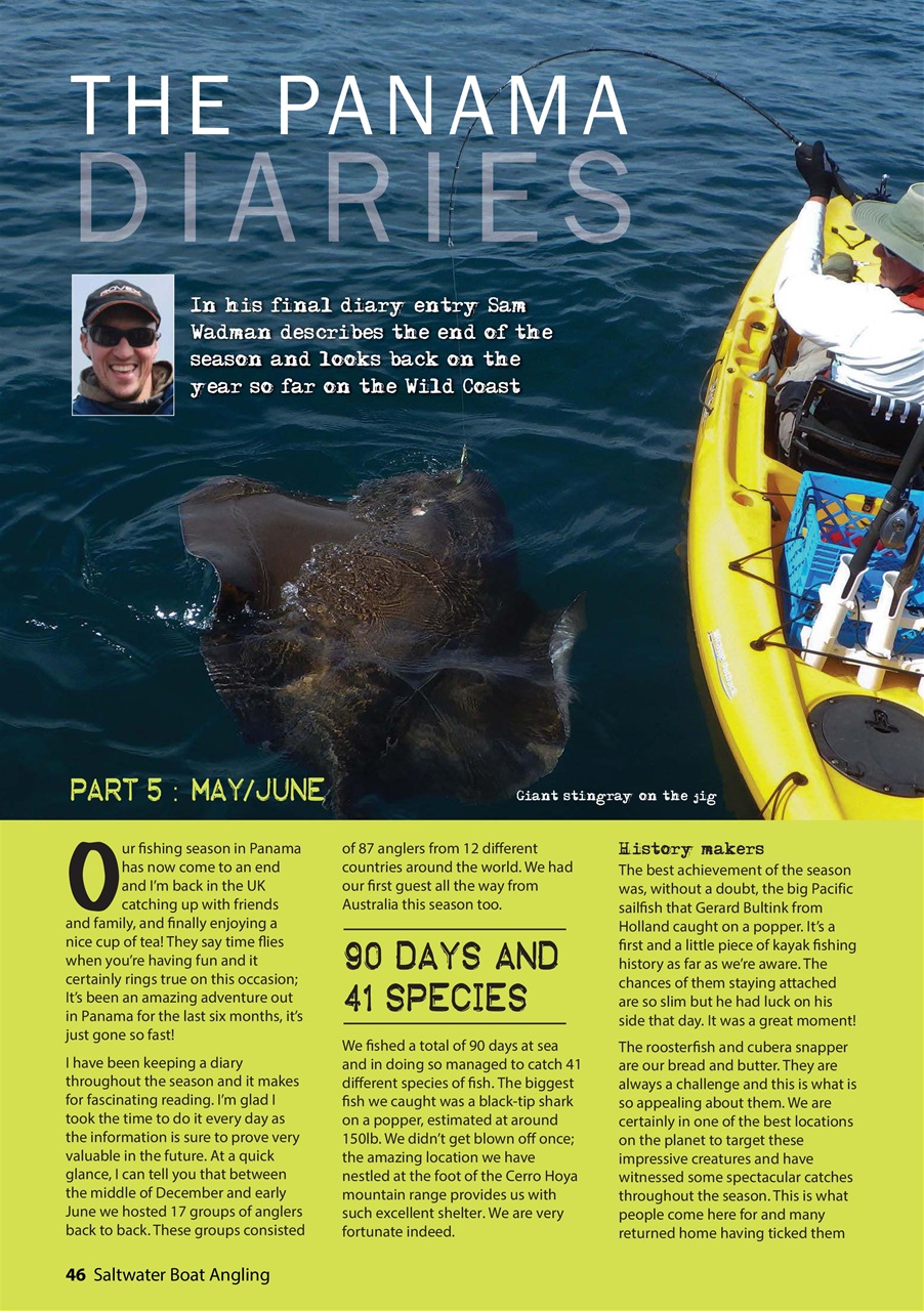 Saltwater Boat Angling Preview Pages