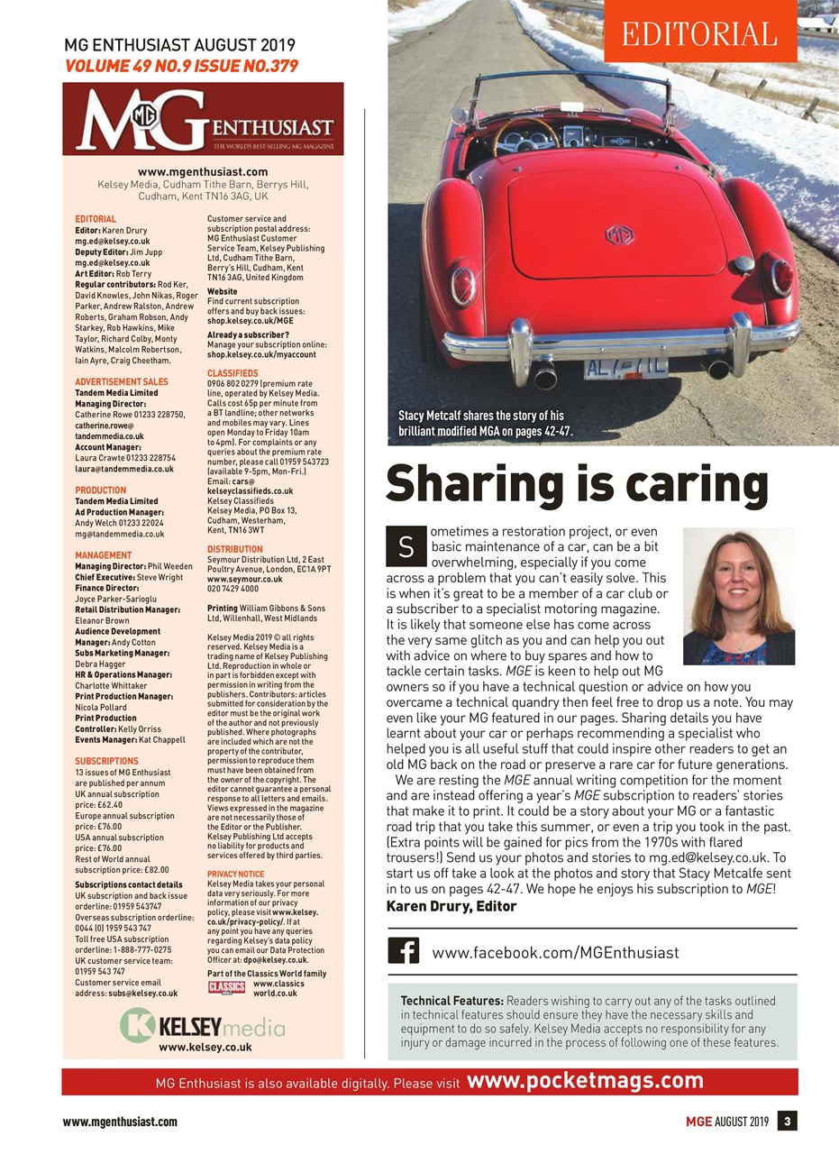 MG Enthusiast Preview Pages