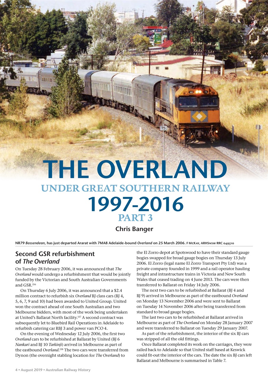 Australian Railway History Preview Pages