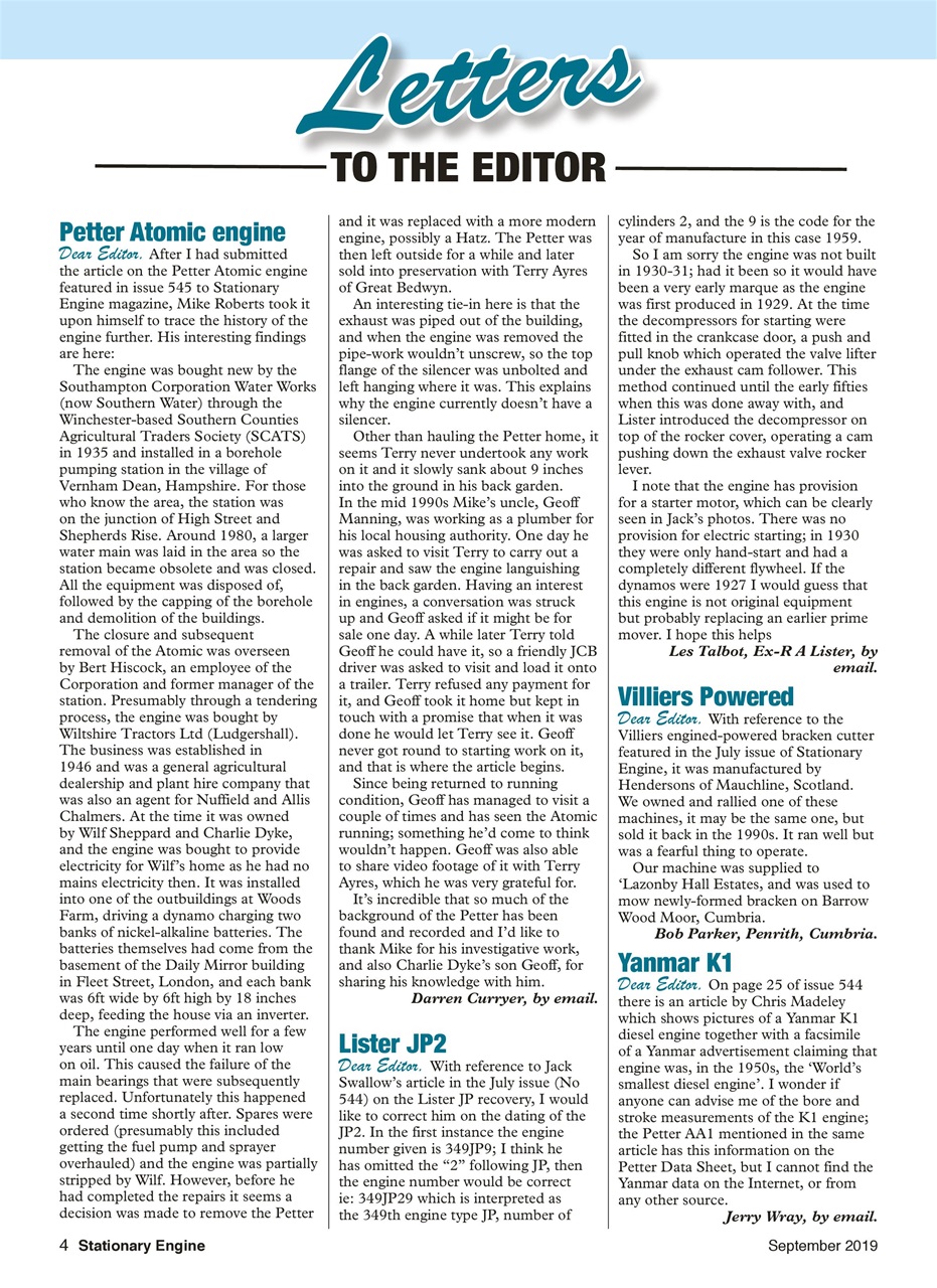 Stationary Engine Preview Pages