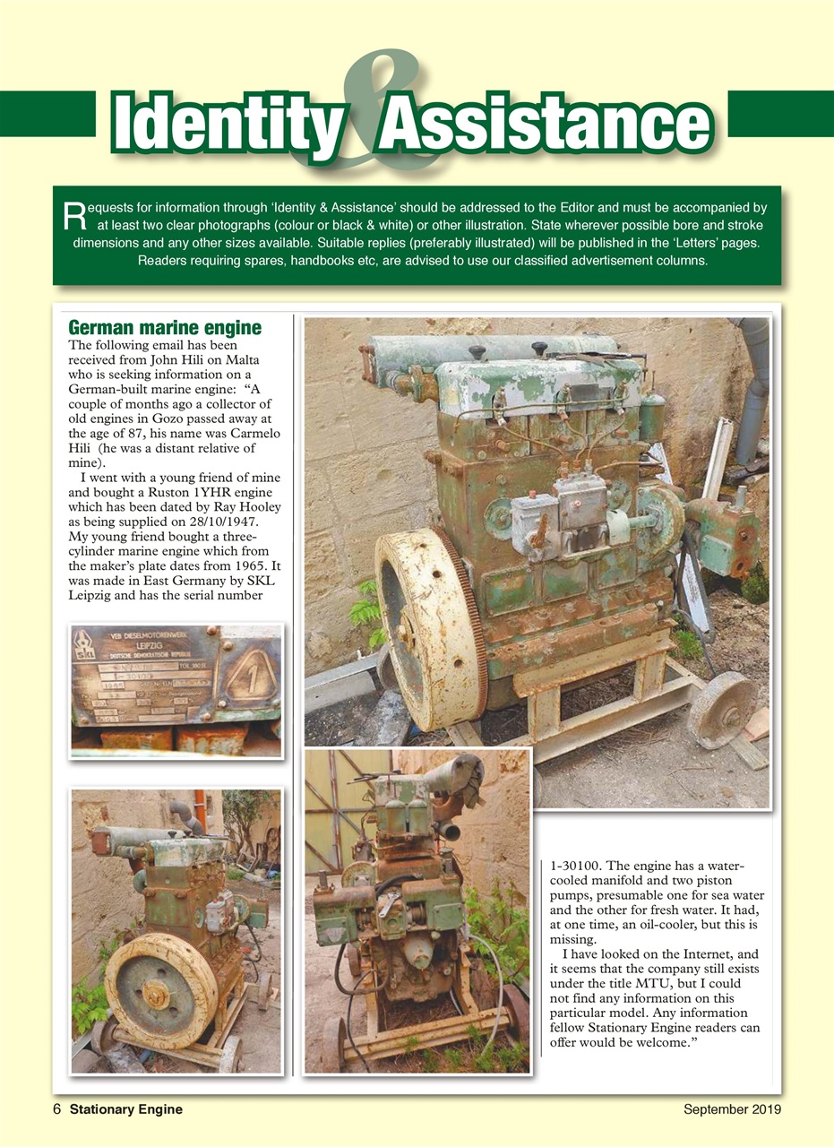 Stationary Engine Preview Pages