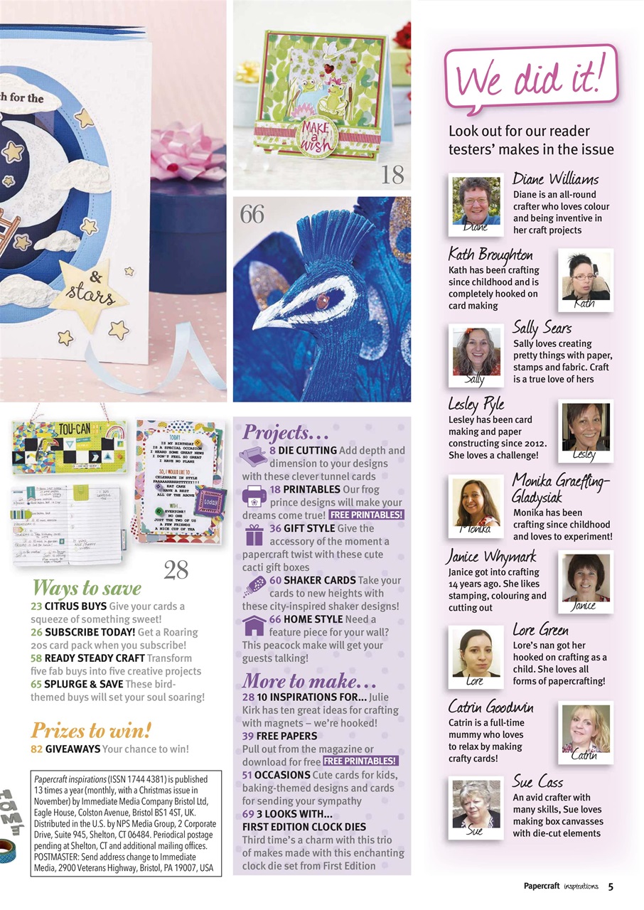 Papercraft Inspirations Preview Pages