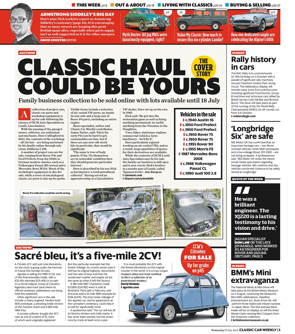 Classic Car Weekly Preview Pages