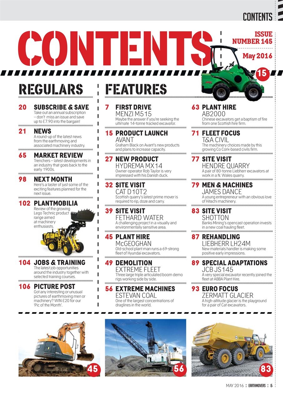 Earthmovers Preview Pages