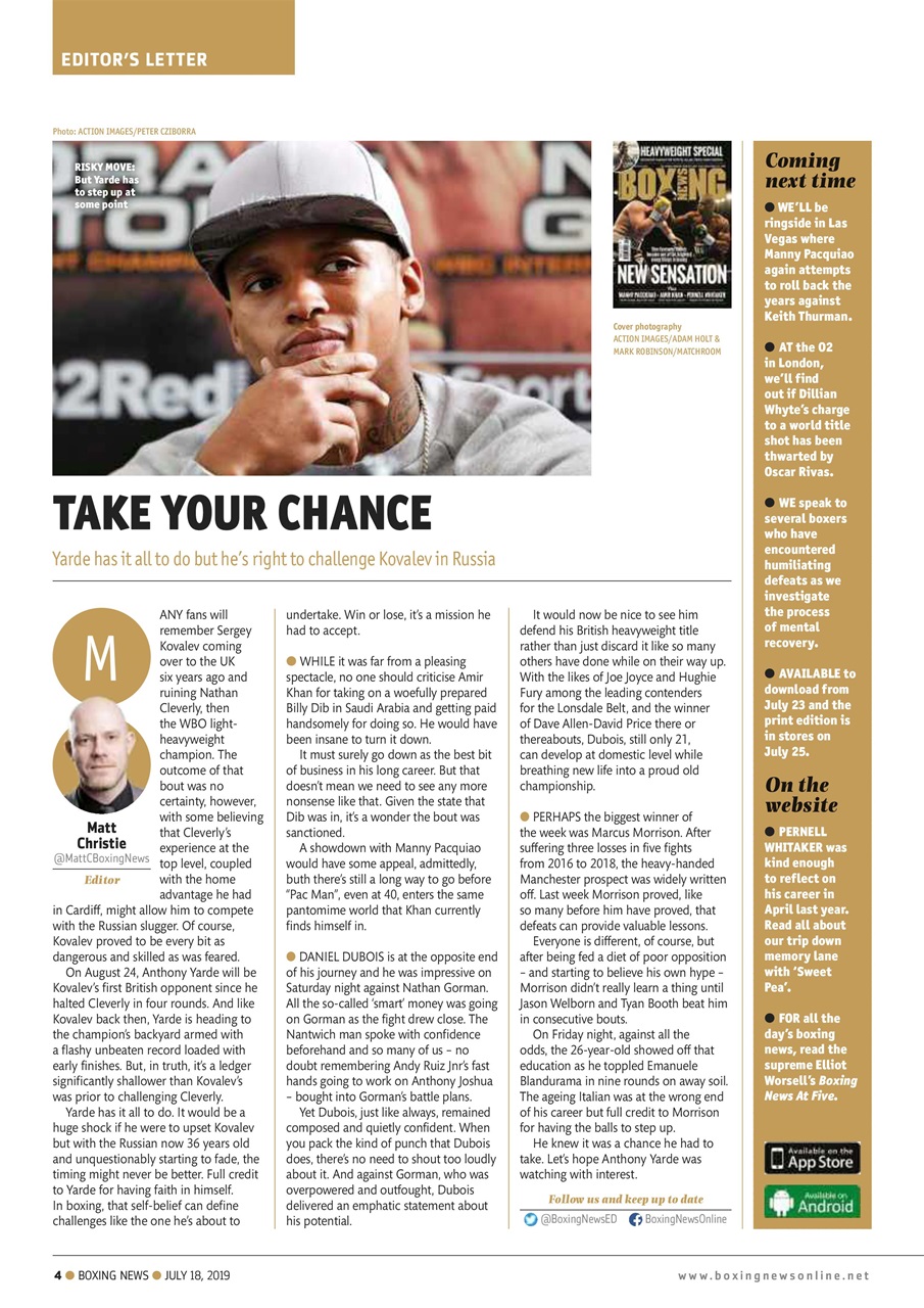 Boxing News Preview Pages