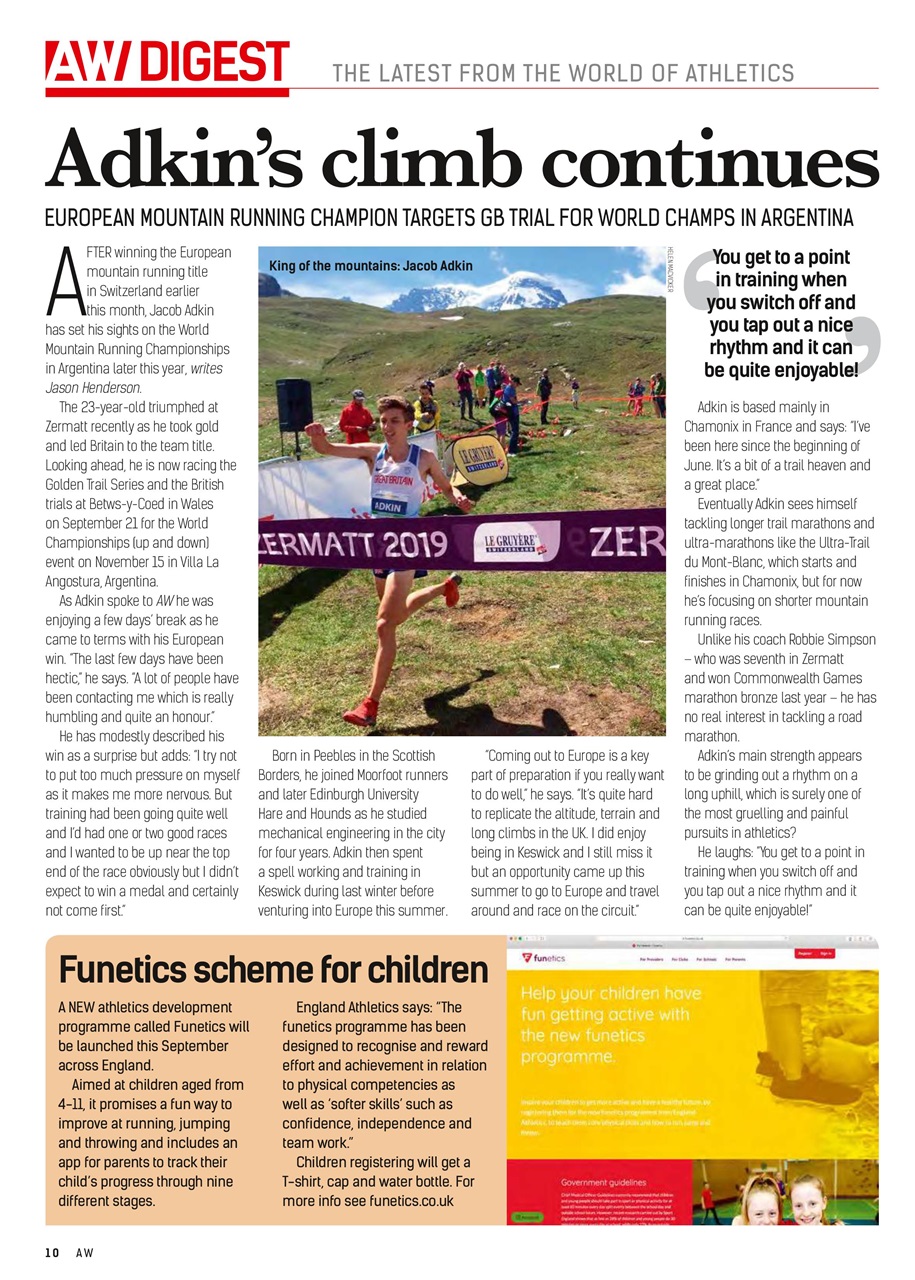 AW – Athletics Weekly Magazine Preview Pages