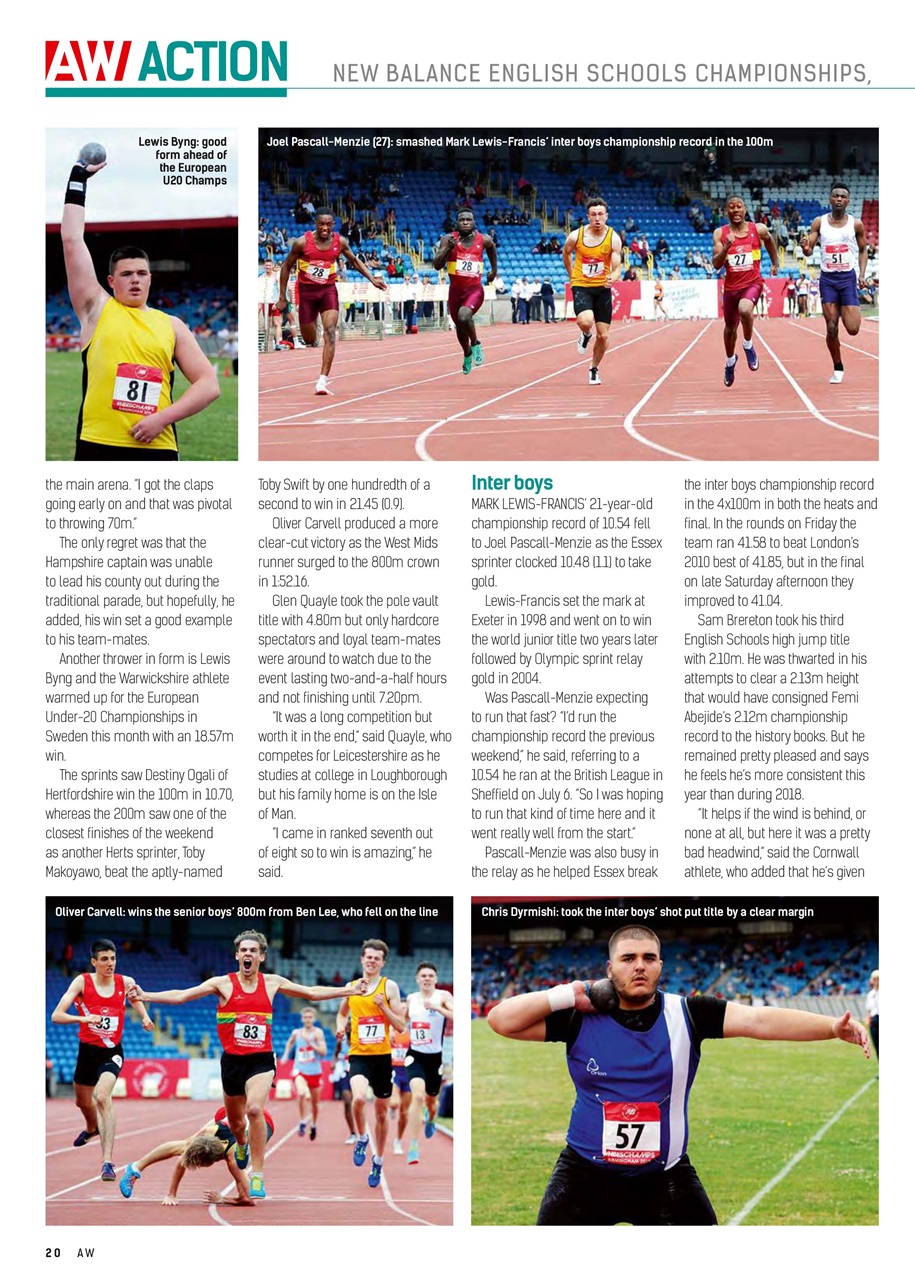 AW – Athletics Weekly Magazine Preview Pages