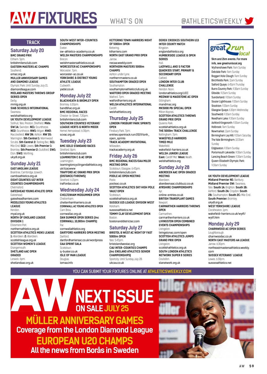 AW – Athletics Weekly Magazine Preview Pages