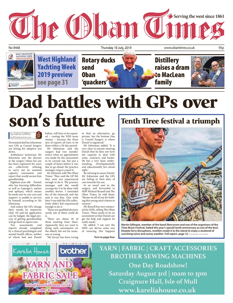 The Oban Times & Lochaber Times Preview Pages