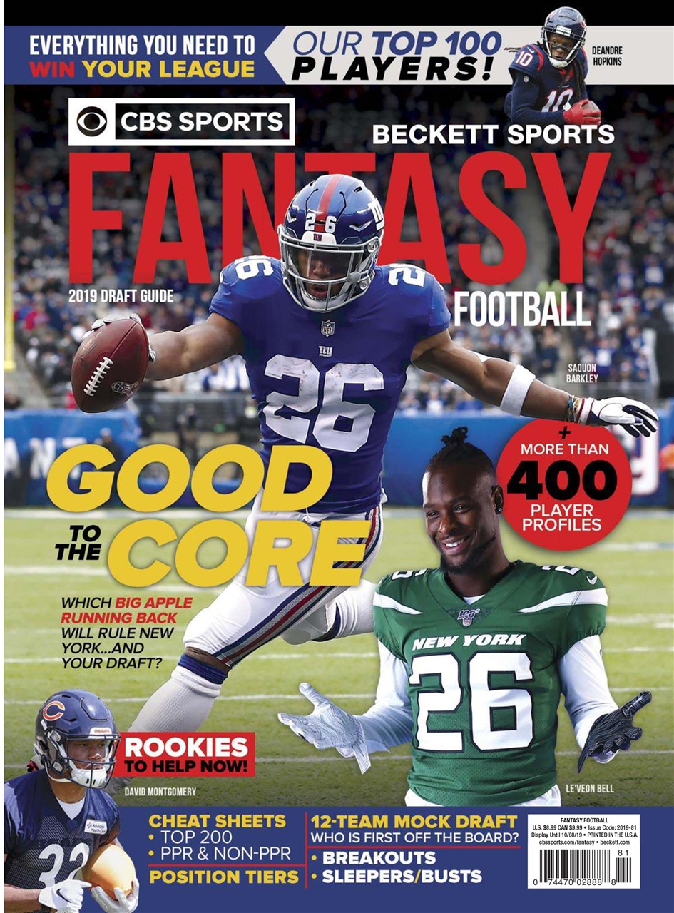 Beckett Football Magazine Preview Pages