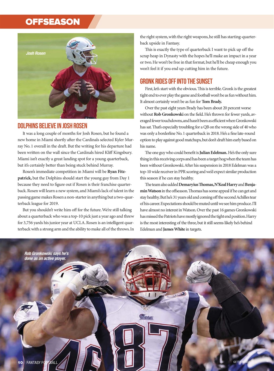 Beckett Football Magazine Preview Pages