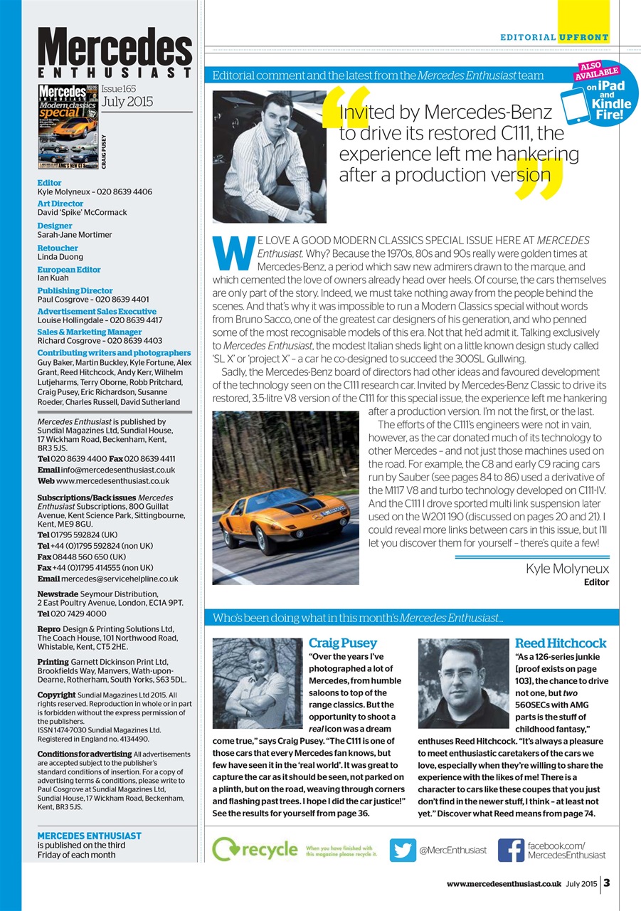 Mercedes Enthusiast Preview Pages