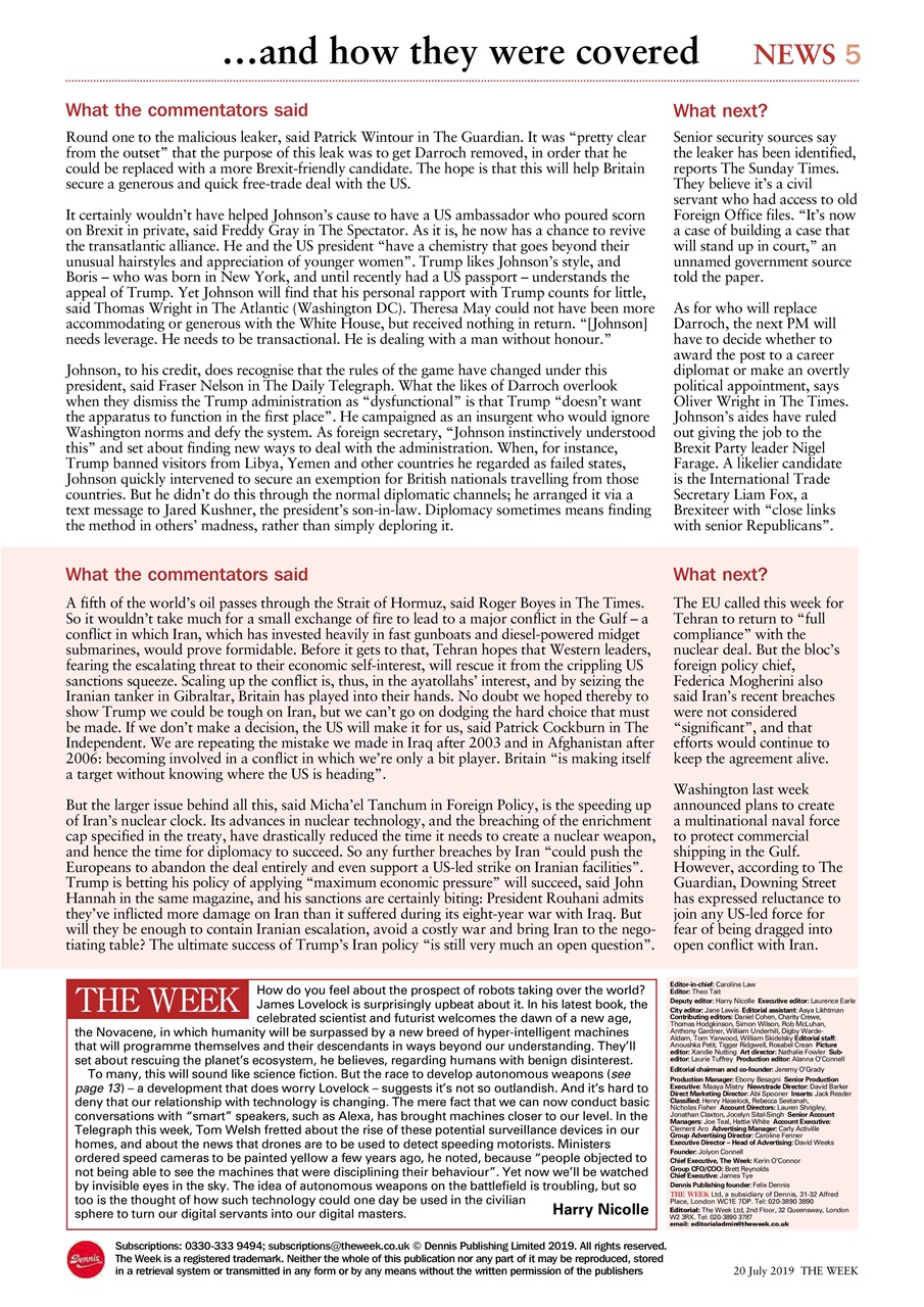 The Week Preview Pages