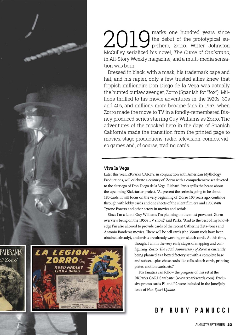 Non-Sport Update Magazine Preview Pages