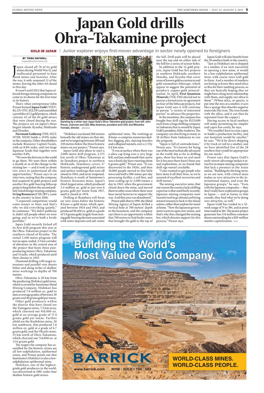 The Northern Miner Preview Pages