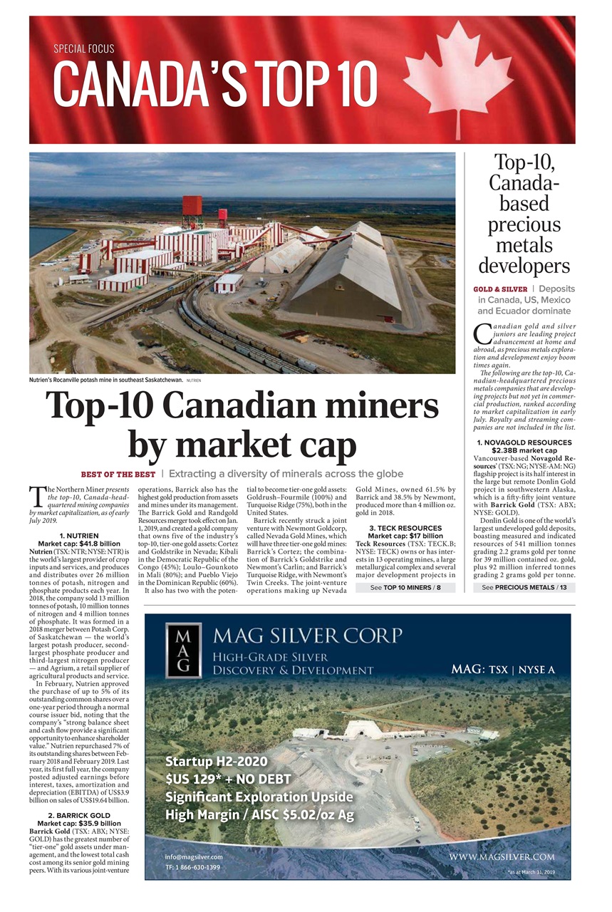 The Northern Miner Preview Pages