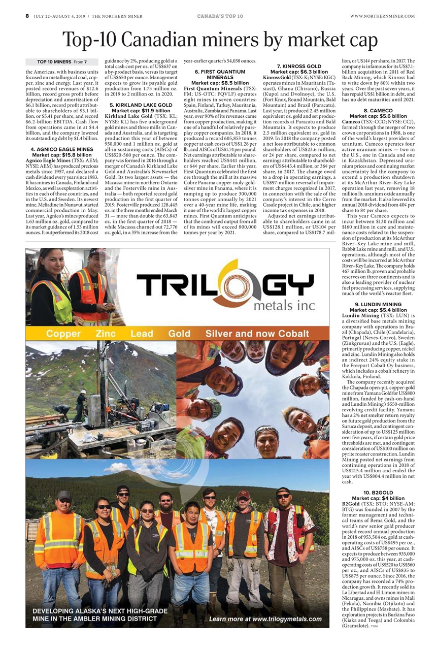 The Northern Miner Preview Pages