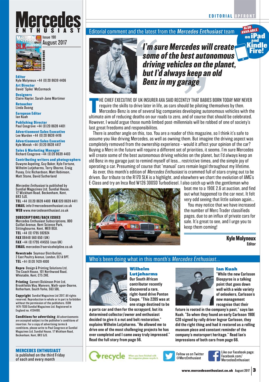 Mercedes Enthusiast Preview Pages