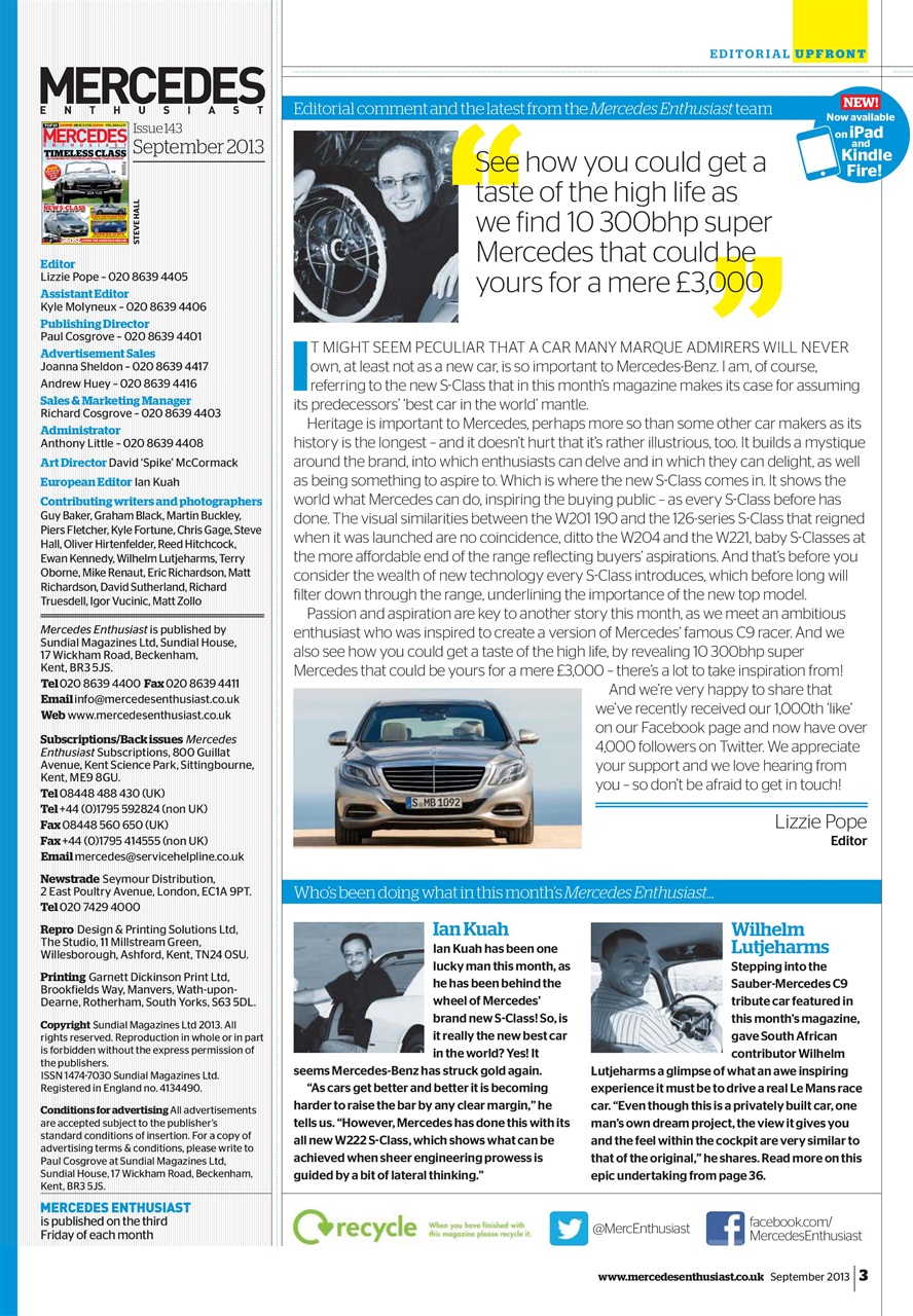 Mercedes Enthusiast Preview Pages