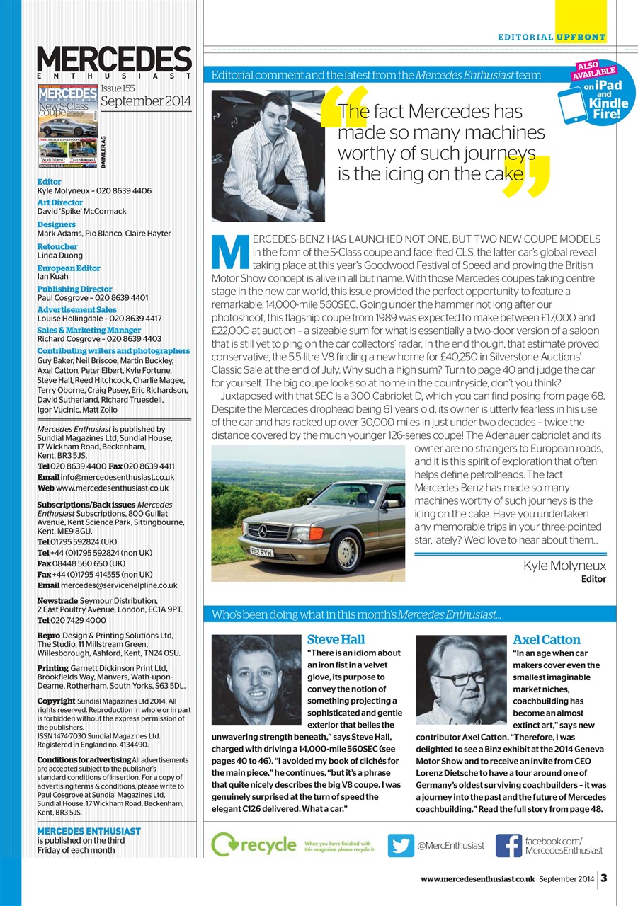 Mercedes Enthusiast Preview Pages