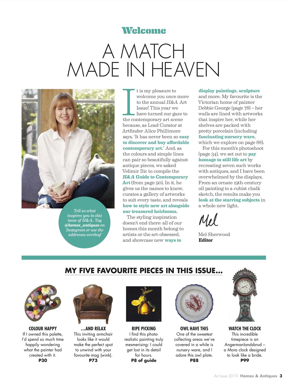 Homes & Antiques Magazine Preview Pages