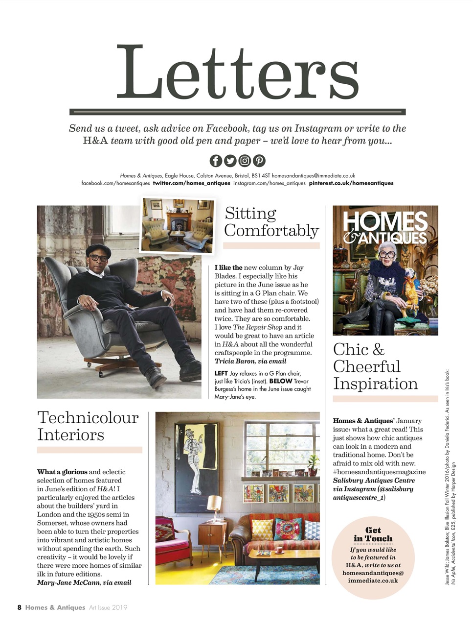 Homes & Antiques Magazine Preview Pages