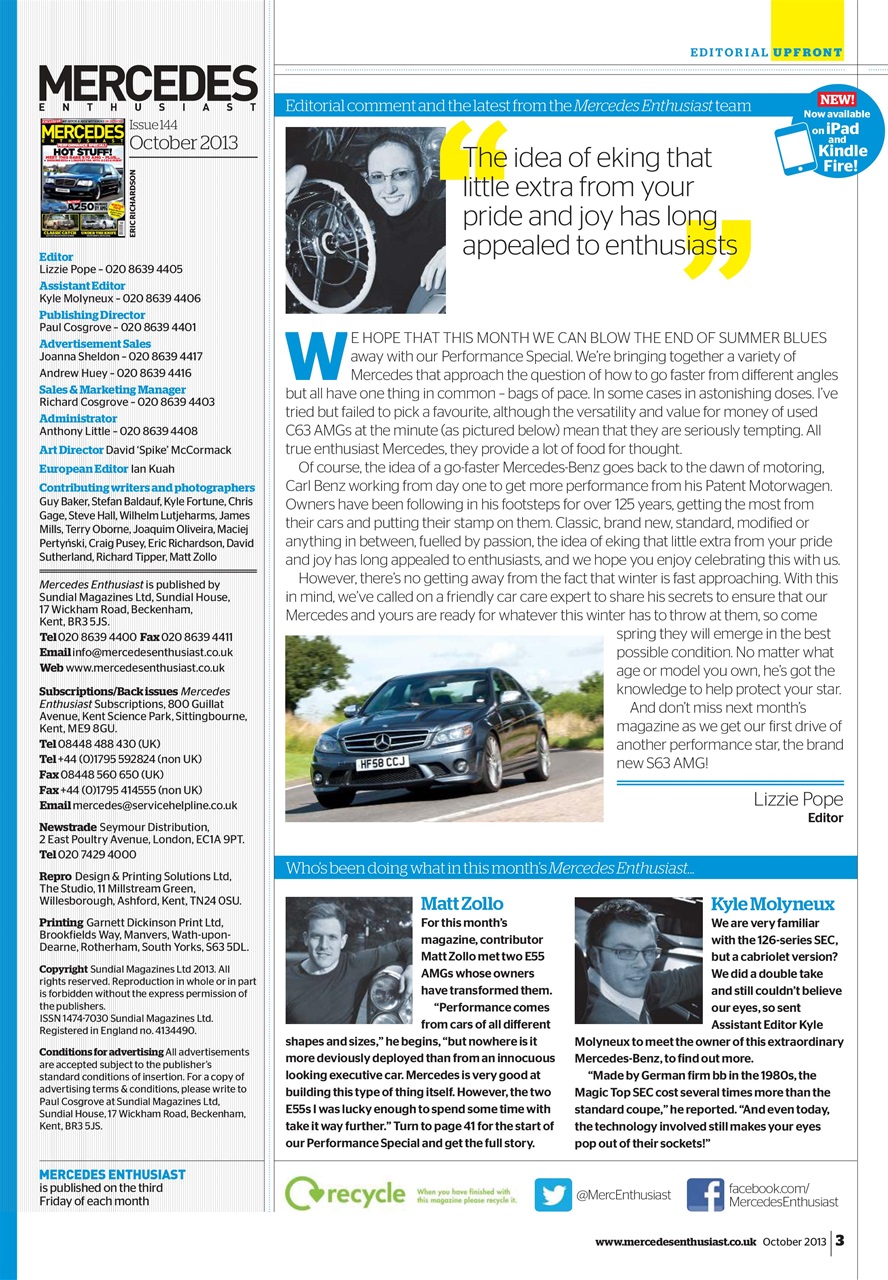 Mercedes Enthusiast Preview Pages