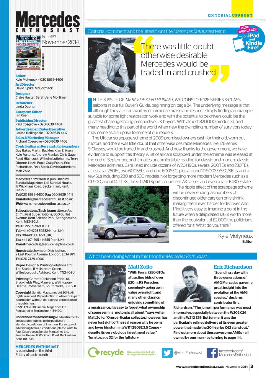 Mercedes Enthusiast Preview Pages