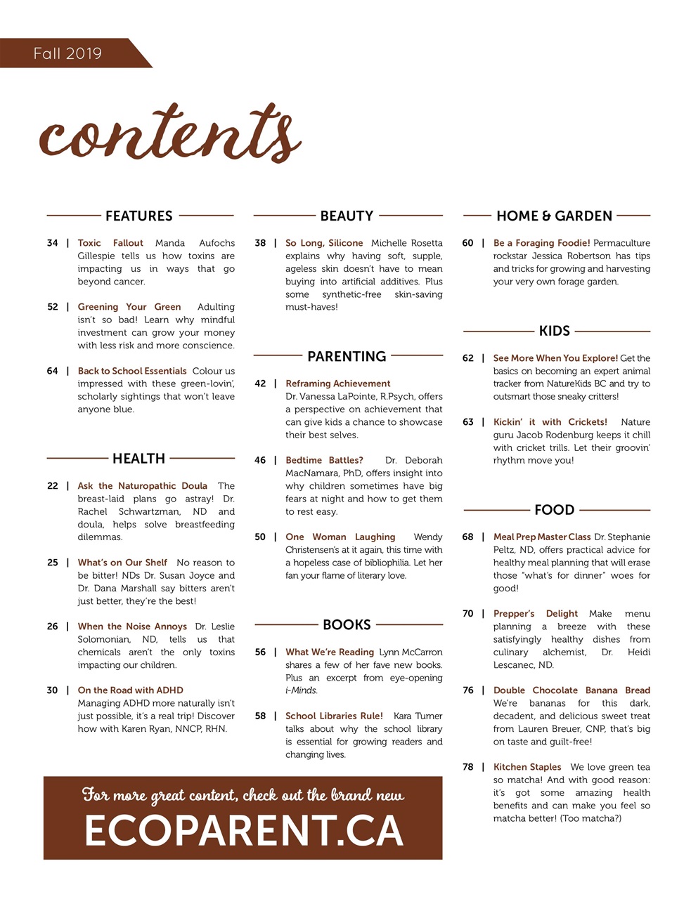 Ecoparent Magazine Preview Pages