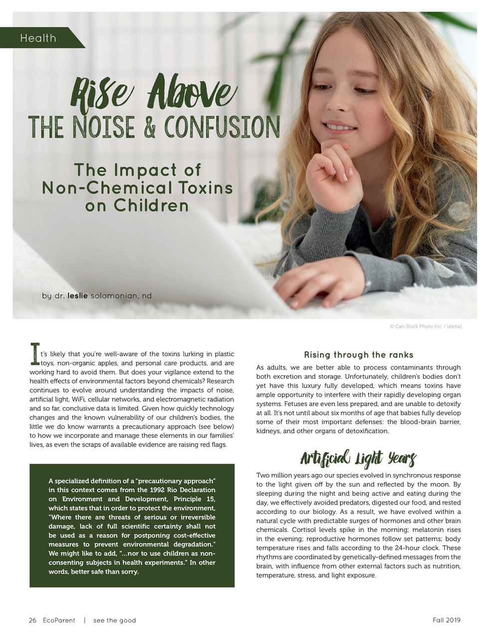 Ecoparent Magazine Preview Pages