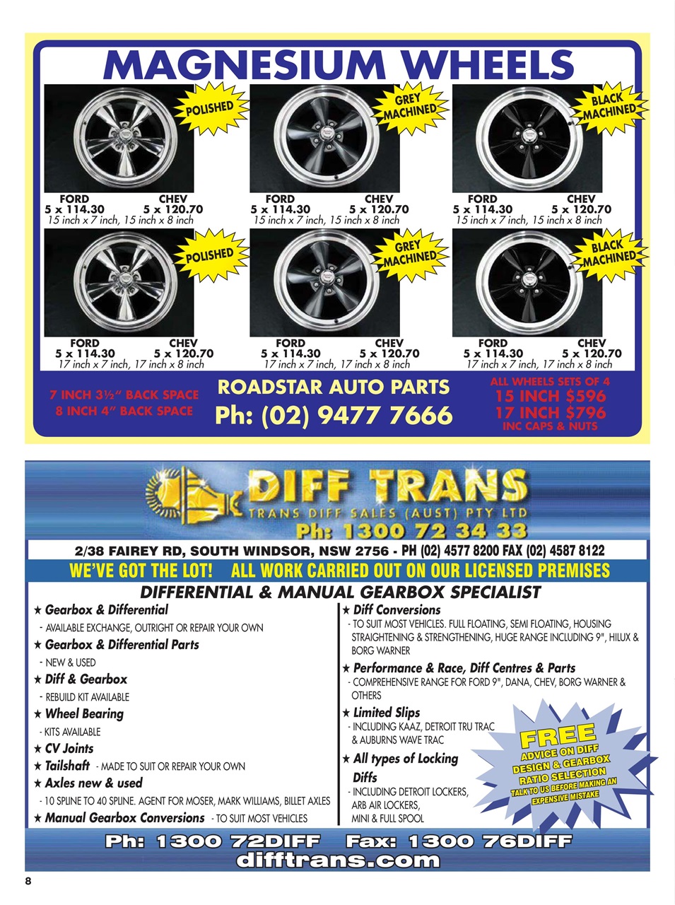 JUST PARTS Preview Pages