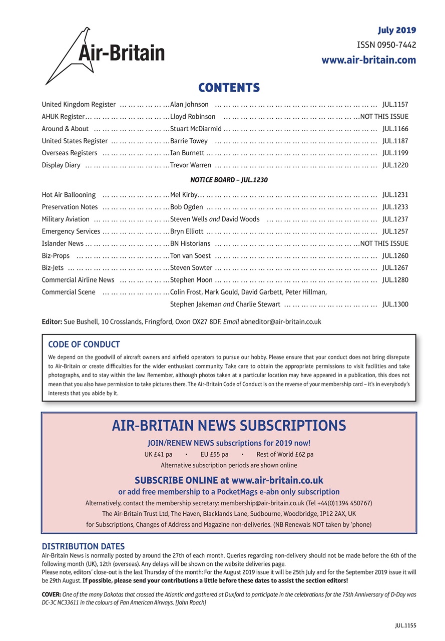 Air Britain News Preview Pages