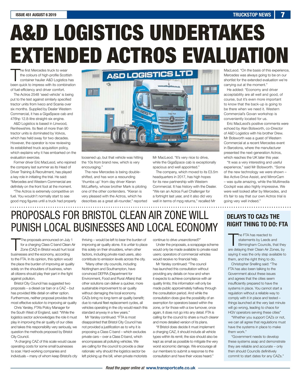 Truckstop News Preview Pages