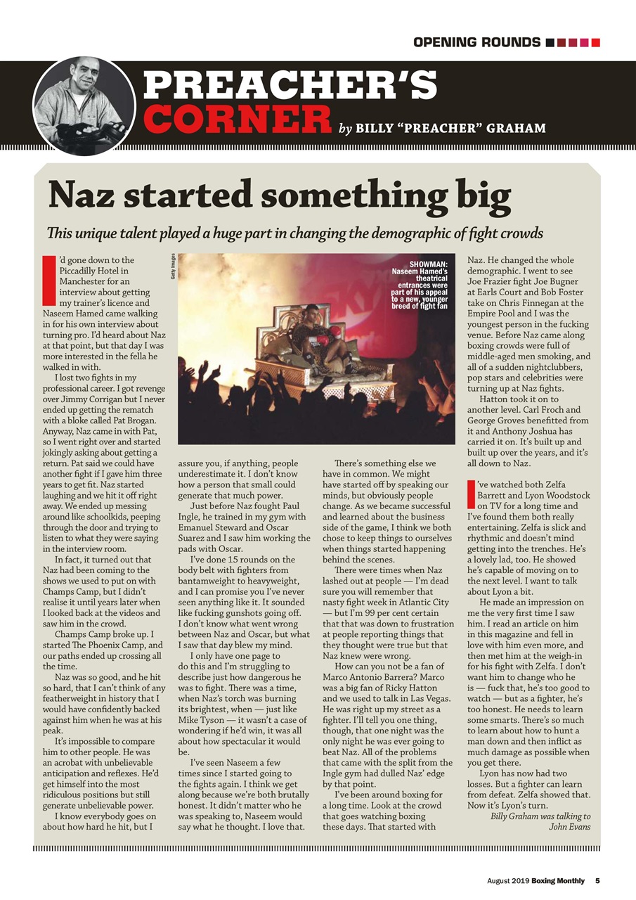 Boxing Monthly Preview Pages