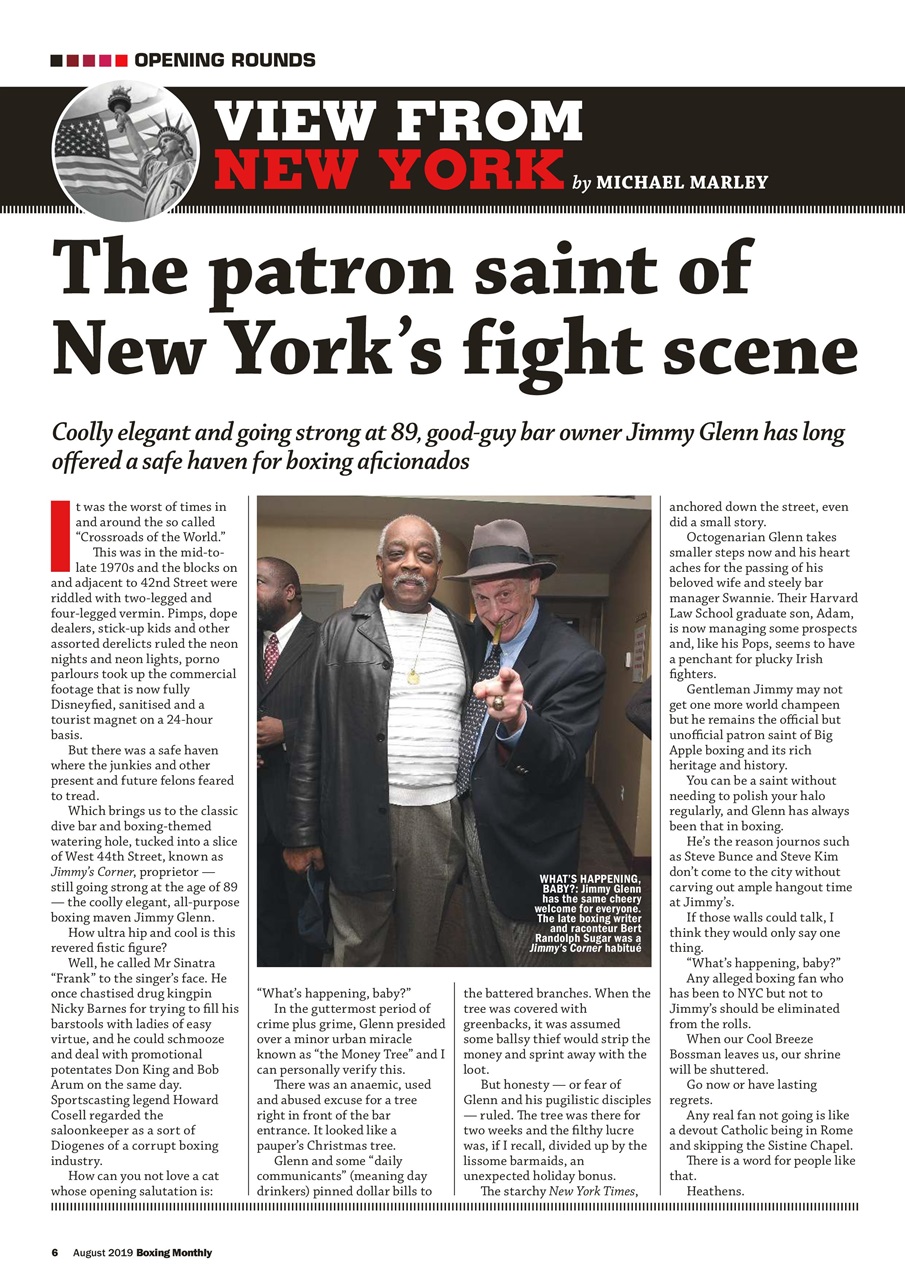 Boxing Monthly Preview Pages