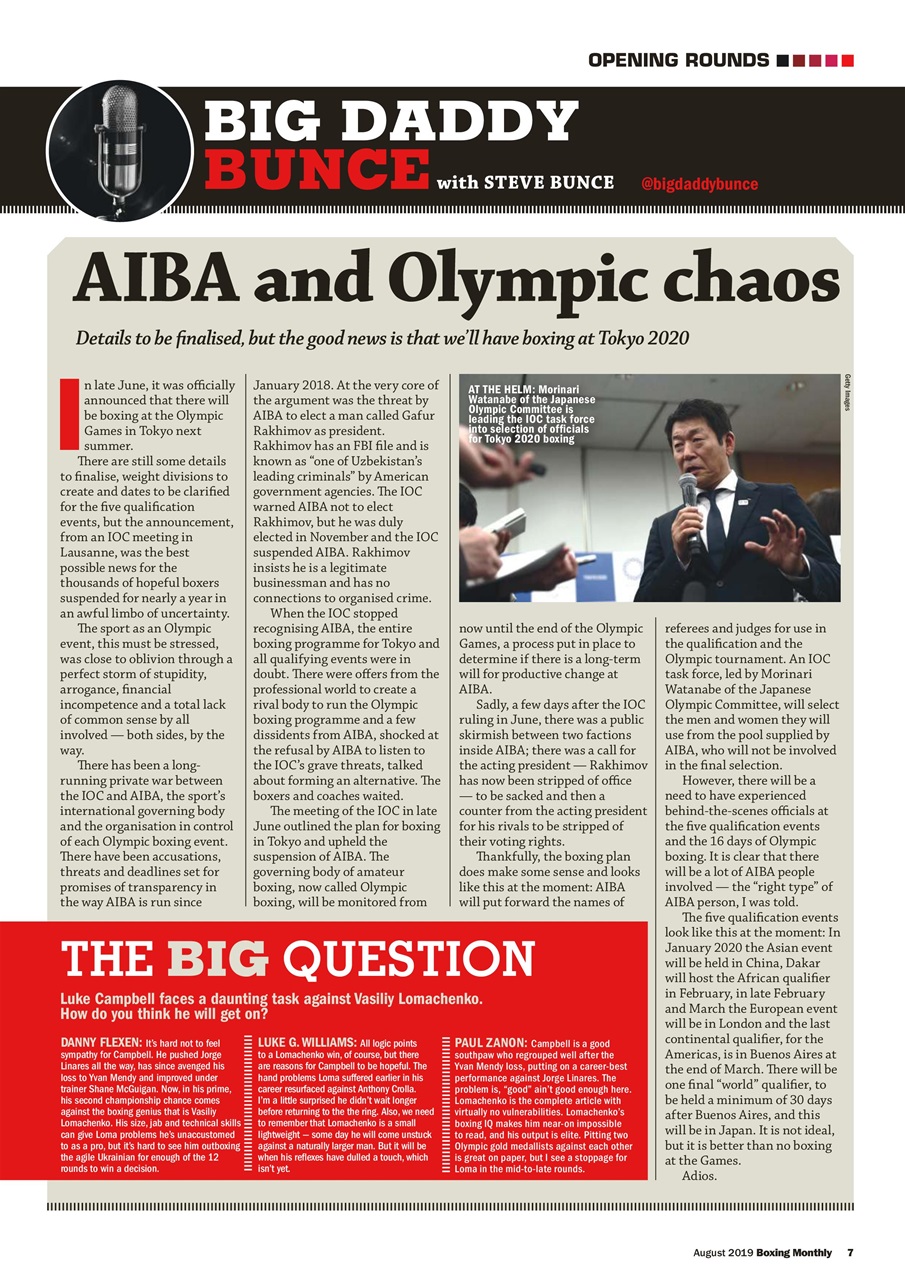 Boxing Monthly Preview Pages