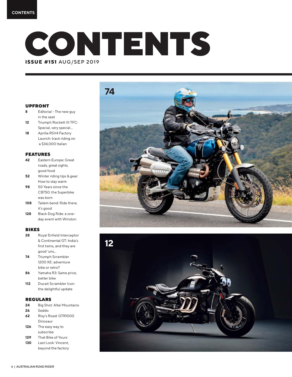 Australian Road Rider Preview Pages
