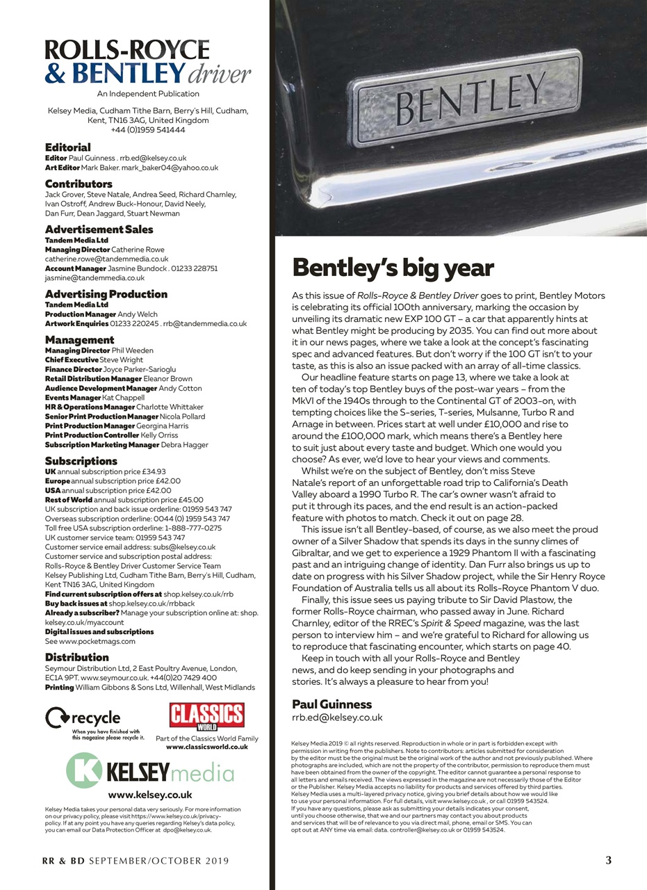 Rolls-Royce & Bentley Driver Preview Pages