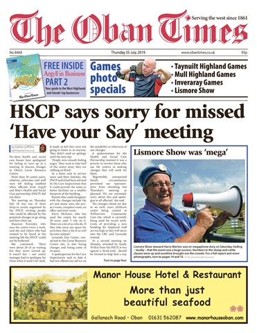 The Oban Times & Lochaber Times issue 25th July 2019