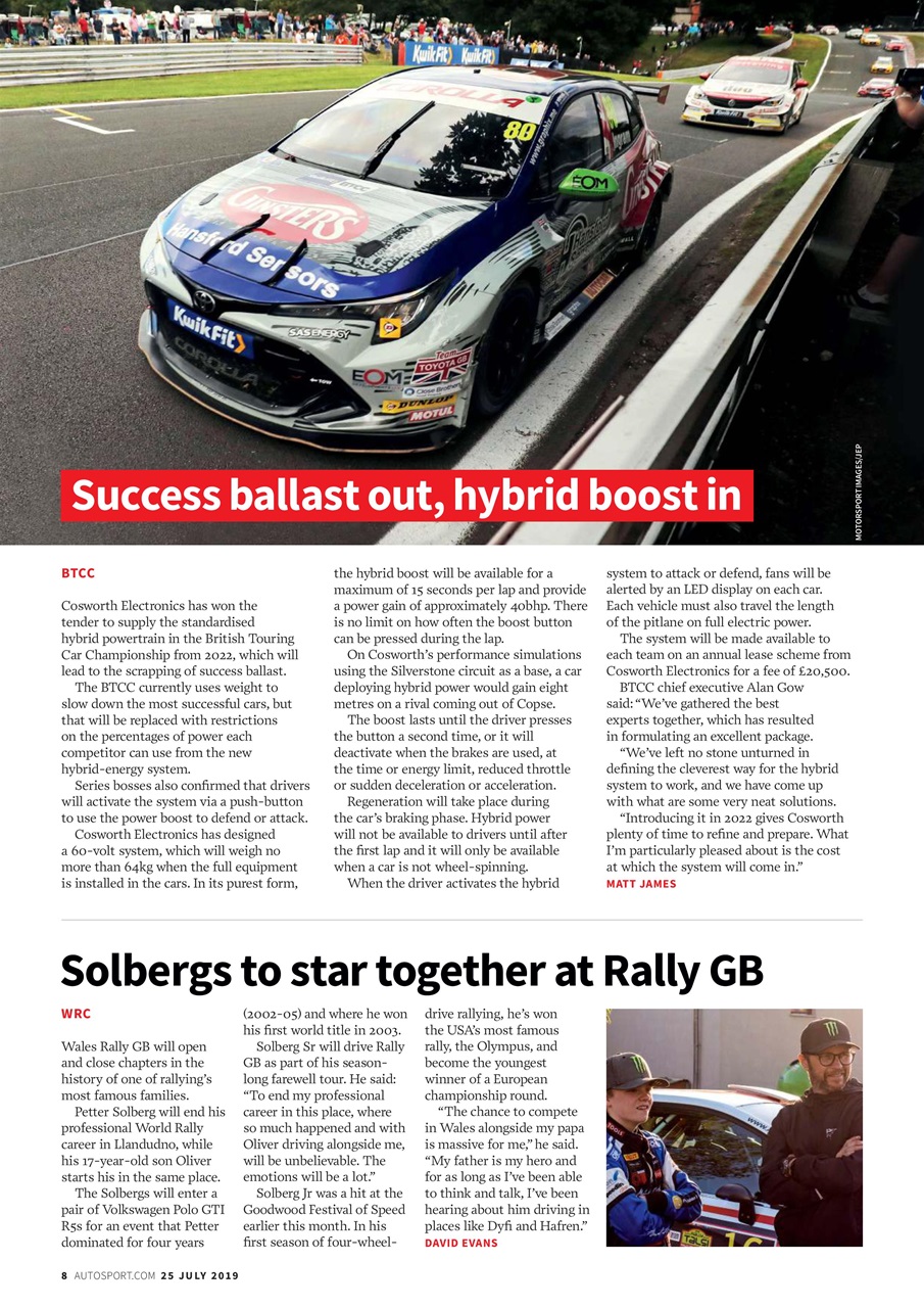 Autosport Preview Pages