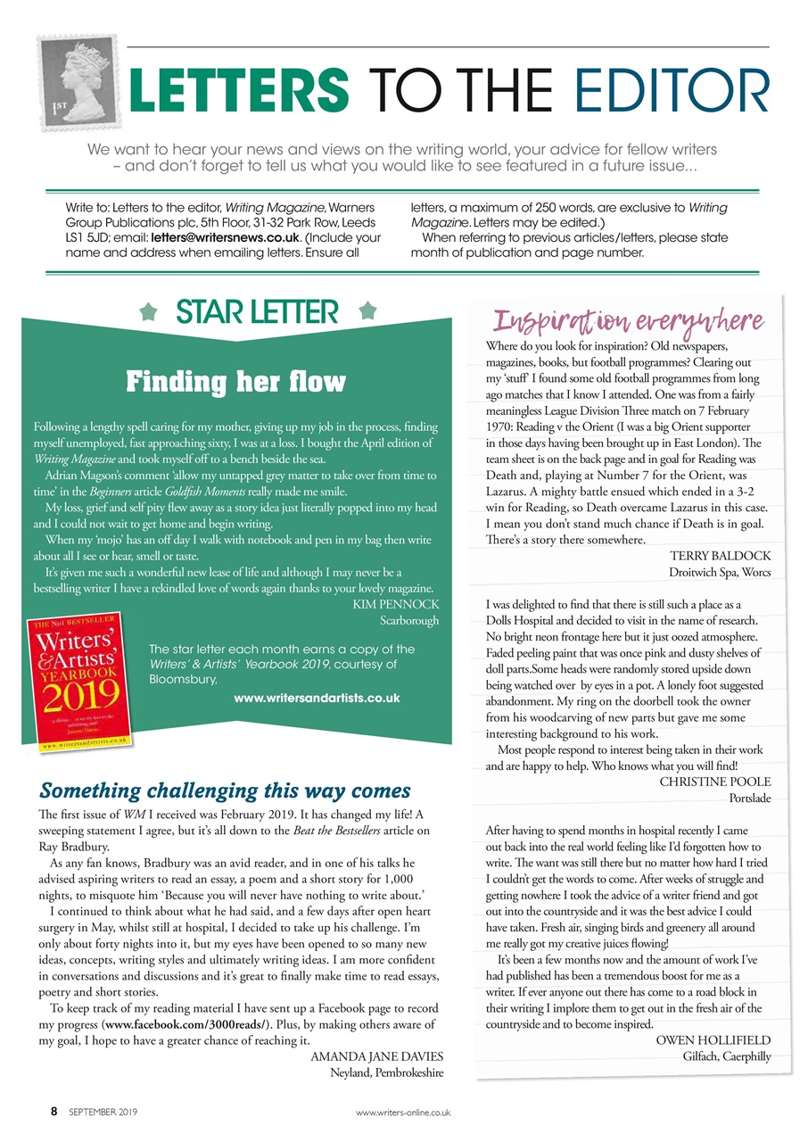 Writing Magazine Preview Pages