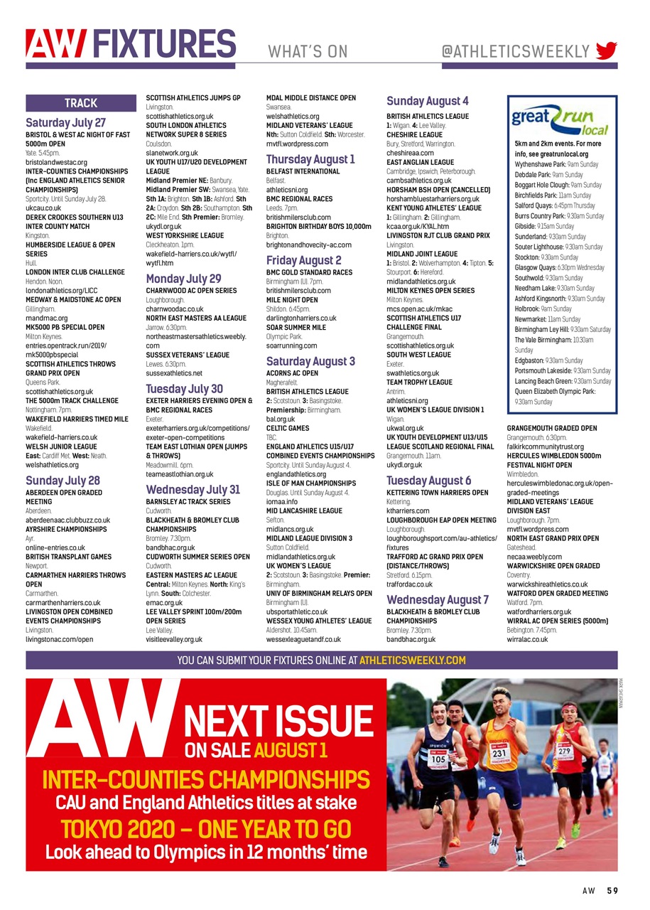 AW – Athletics Weekly Magazine Preview Pages