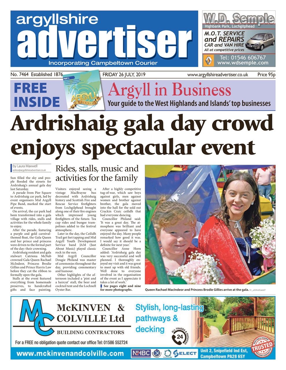 Argyllshire Advertiser Preview Pages