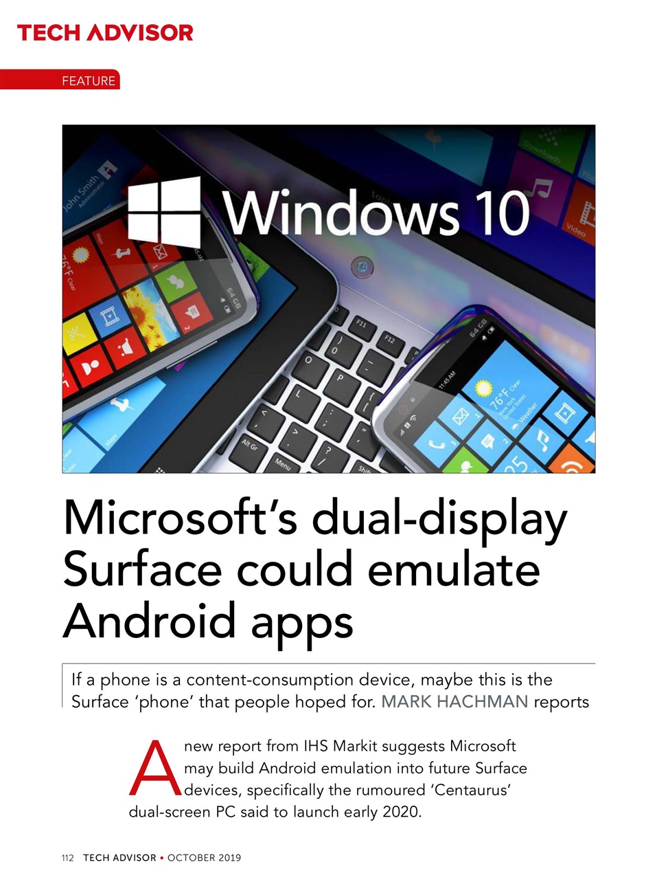 Tech Advisor Preview Pages