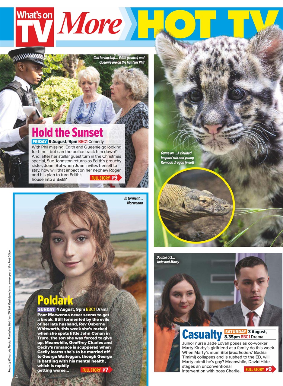 What's on TV Preview Pages