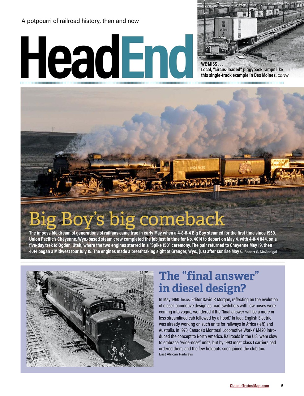 Classic Trains Preview Pages