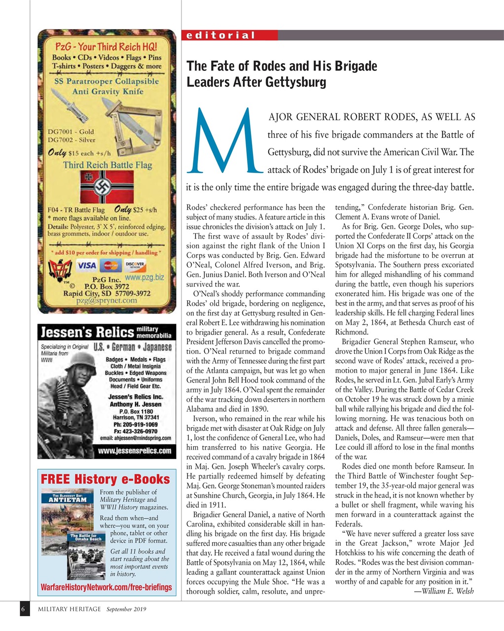 Military Heritage Preview Pages