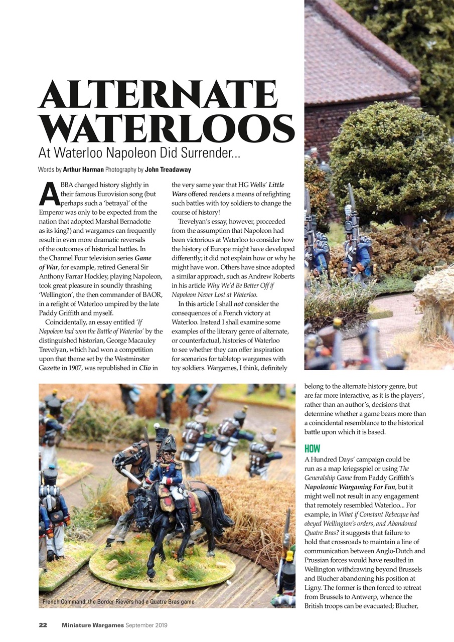 Miniature Wargames Preview Pages