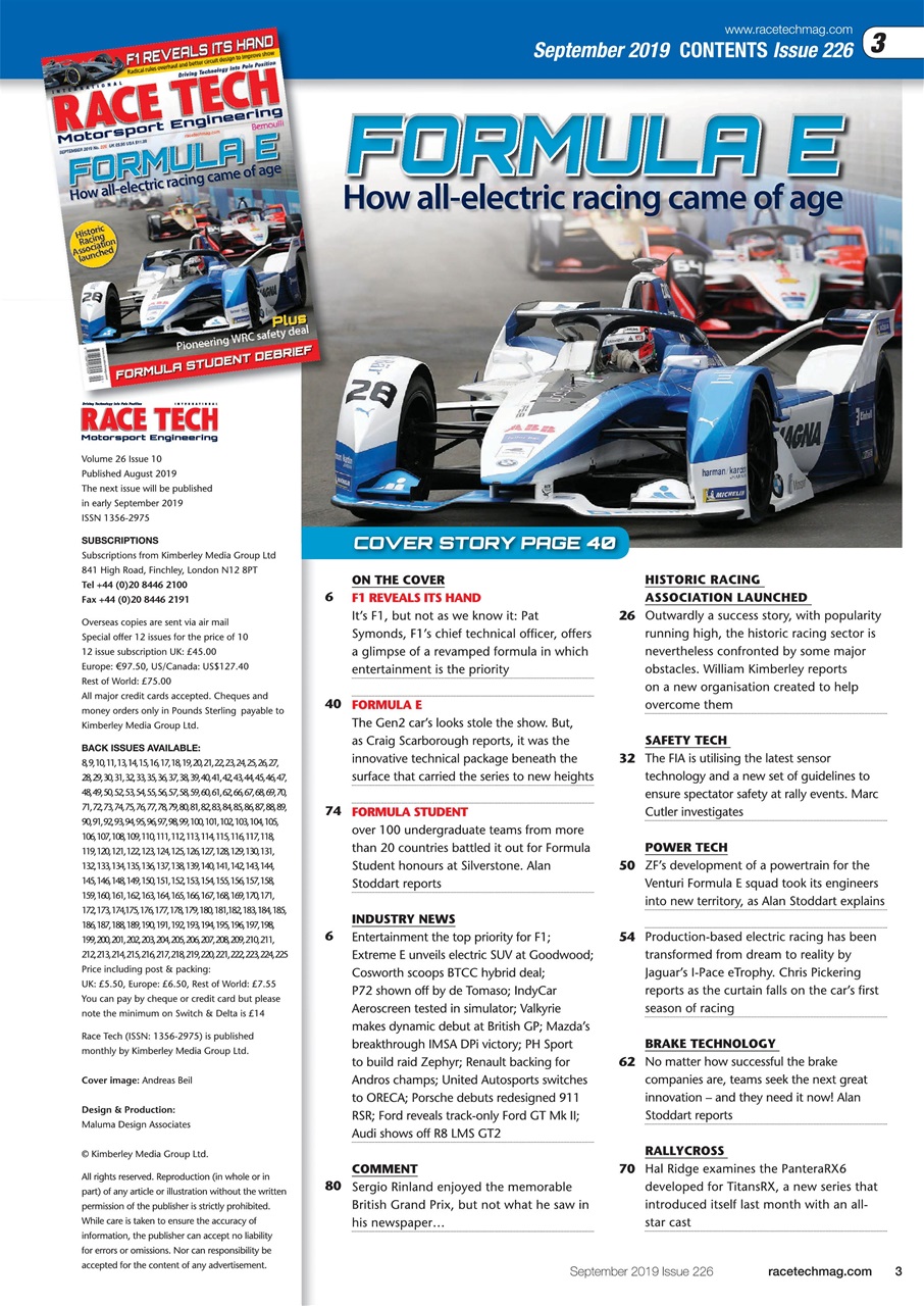 Race Tech Preview Pages